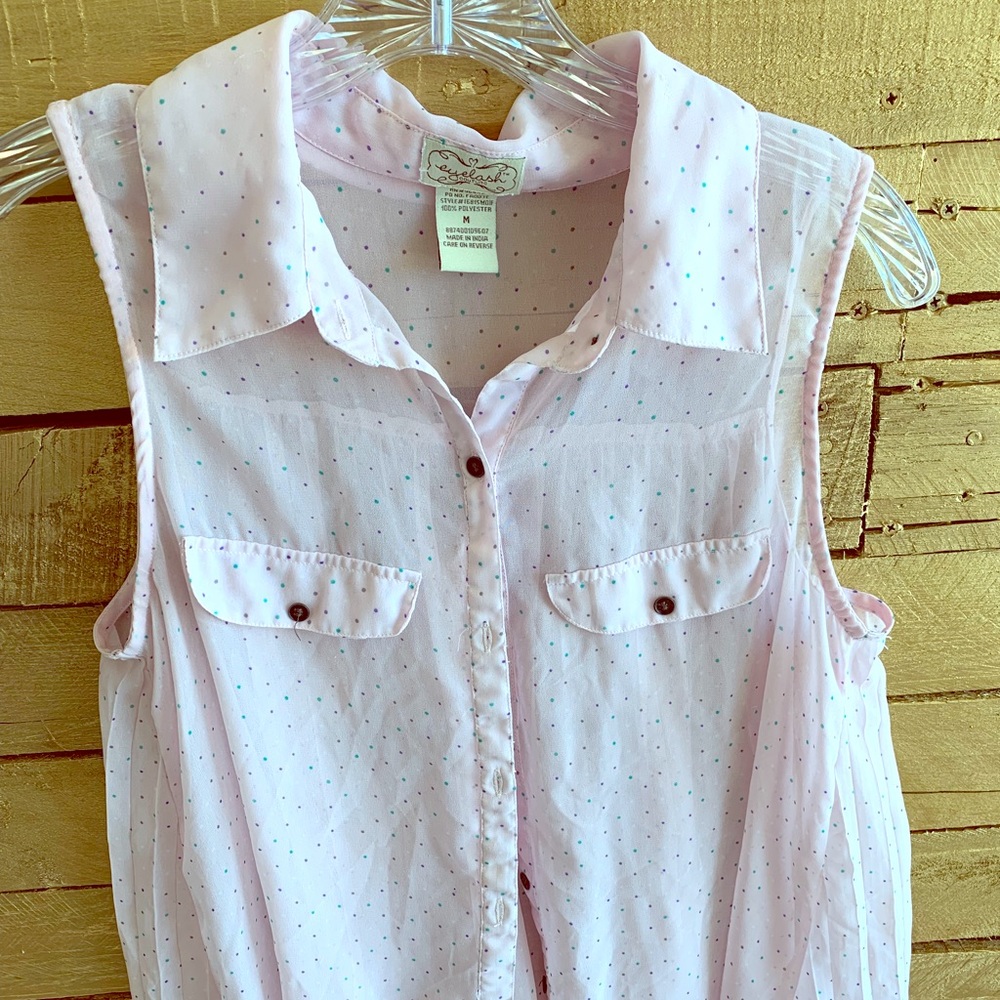 Polka dot pink summer bottom up